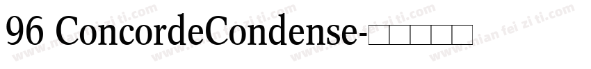 96 ConcordeCondense字体转换